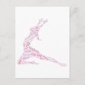 Dance Word Cloud Pink Briefkaart (Voorkant)