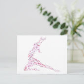 Dance Word Cloud Pink Briefkaart (Staand voorkant)