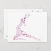 Dance Word Cloud Pink Briefkaart (Voorkant / Achterkant)