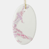 Dance Word Cloud Pink Keramisch Ornament (Rechts)