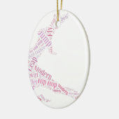 Dance Word Cloud Pink Keramisch Ornament (Links)