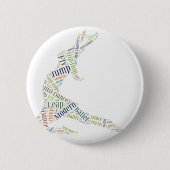 Dance Word Cloud Ronde Button 5,7 Cm (Voorkant)