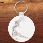 Dance Word Cloud Sleutelhanger (Voorkant)
