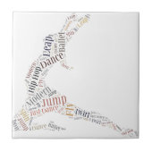 Dance Word Cloud Tegeltje (Voorkant)