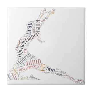 Dance Word Cloud Tegeltje
