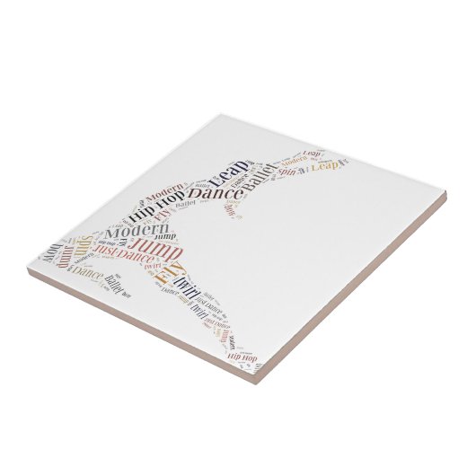 Dance Word Cloud Tegeltje (Zijkant)