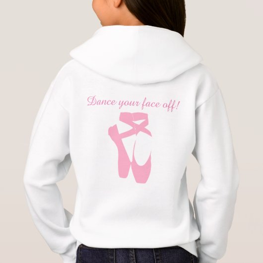 Dance your face off Ballet Slippers Girls Hoodie (Achterkant)