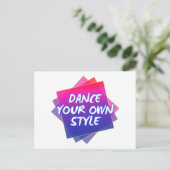 Dance Your Own Style Inspiration Briefkaart (Staand voorkant)