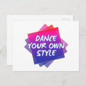Dance Your Own Style Inspiration Briefkaart (Voorkant / Achterkant)