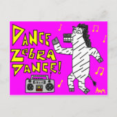 Dance Zebra Dance. Briefkaart (Voorkant)