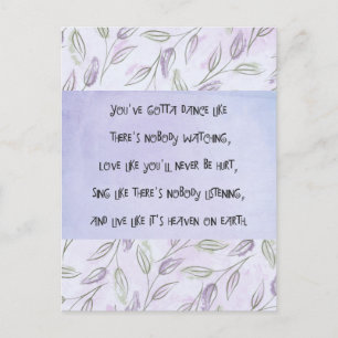 Dance zoals niemand kijkt briefkaart