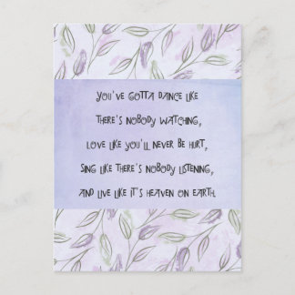 Dance zoals niemand kijkt briefkaart