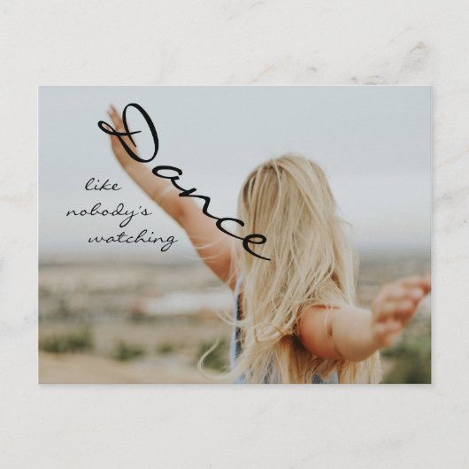 Dance zoals niemand kijkt briefkaart (Voorkant)