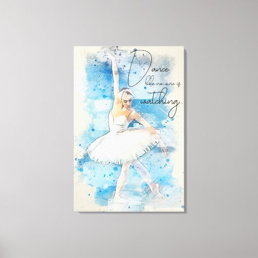 Dance zoals niemand kijkt canvas afdruk (Voorkant)
