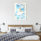 Dance zoals niemand kijkt canvas afdruk (Insitu (Slaapkamer))