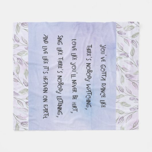 Dance zoals niemand kijkt fleece deken (Voorkant (Horizontaal))