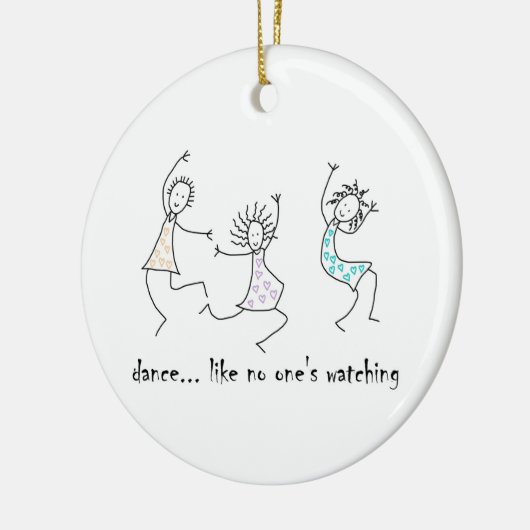 Dance, zoals niemand kijkt keramisch ornament (Links)