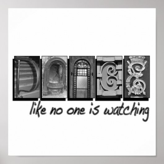 Dance zoals niemand kijkt, met een Afbeelding Poster (Voorkant)