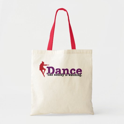 Dance zoals niemand kijkt tote bag (Voorkant)