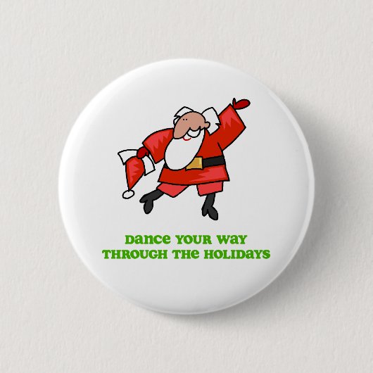 DanceChick Santa Dance Ronde Button 5,7 Cm (Voorkant)