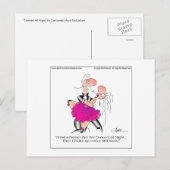DANCED ALL NGHT Cartoon Briefkaart door April McCa (Voorkant / Achterkant)
