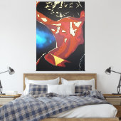 Dancefloor Diva Summer Vacation Abstracte Art Canvas Afdruk (Insitu (Slaapkamer))