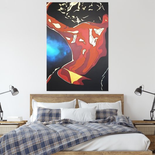 Dancefloor Diva Summer Vacation Abstracte Art Canvas Afdruk (Insitu (Slaapkamer))