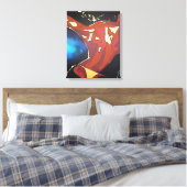 Dancefloor Diva Summer Vacation Abstracte Art Canvas Afdruk (Insitu (Slaapkamer))