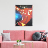 Dancefloor Diva Summer Vacation Abstracte Art Canvas Afdruk (Insitu (Woonkamer))
