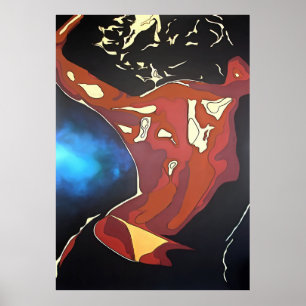 Dancefloor Diva Summer Vacation Abstracte Art Poster