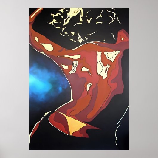 Dancefloor Diva Summer Vacation Abstracte Art Poster (Voorkant)