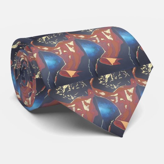 Dancefloor Diva Summer Vacation Abstracte Art Stropdas (Opgerold)