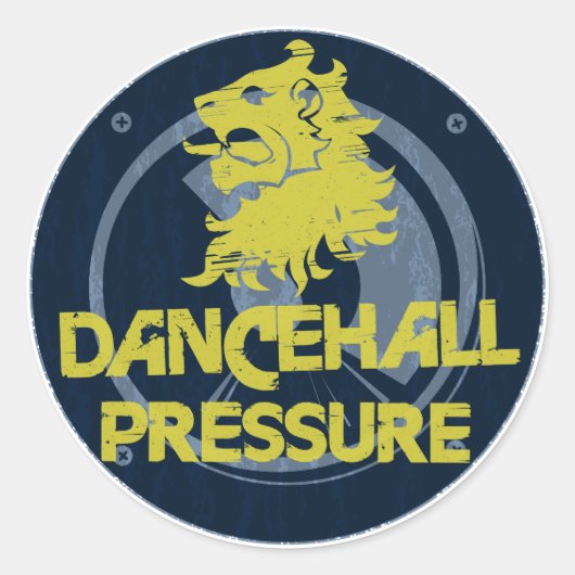 Dancehall Pressure Ronde Sticker (Voorkant)