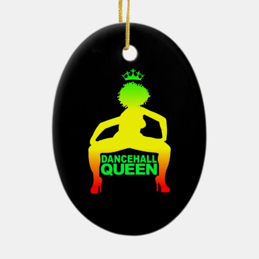 Dancehall Queen Keramisch Ornament (Achterkant)