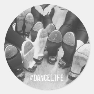 #DanceLife Tap Dance Classic ronde Sticker, glanze Sticker