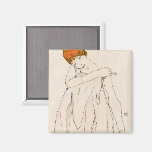 Dancer (1913) van Egon Schiele. Magneet (Voorkant / Achterkant)