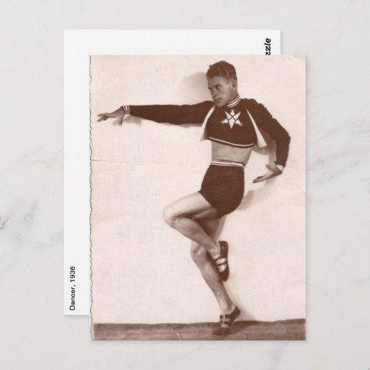 Dancer 1936 briefkaart (Voorkant / Achterkant)