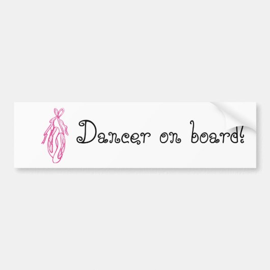 Dancer aan boord bumpersticker (Voorkant)
