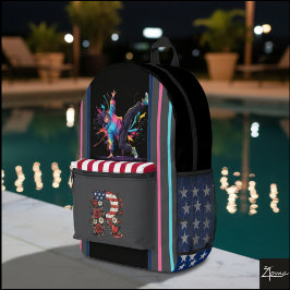 Dancer Americana Monogram Backpack Neon Splatters Bedrukte Rugzak