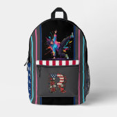 Dancer Americana Monogram Backpack Neon Splatters Bedrukte Rugzak (Voorkant)