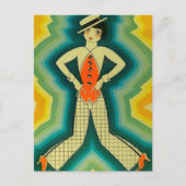 "Dancer" Art Deco Hoesje van Jose Carlos Briefkaart (Voorkant)