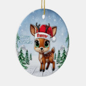Dancer Baby Deer, Fawn, Doe, Reindeer 🦌🎄 Keramisch Ornament (Rechts)