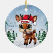 Dancer Baby Deer, Fawn, Doe, Reindeer 🦌🎄 Keramisch Ornament (Achterkant)