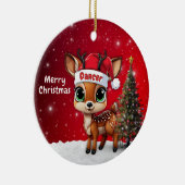 Dancer Baby Deer, Fawn, Doe, Reindeer🦌 🎄 Keramisch Ornament (Rechts)