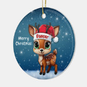 Dancer Baby Deer, Fawn, Doe, Reindeer🦌 🎄 Keramisch Ornament (Links)