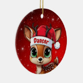 Dancer Baby Deer, Fawn, Doe, Reindeer🦌 🎄 Keramisch Ornament (Rechts)