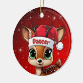 Dancer Baby Deer, Fawn, Doe, Reindeer🦌 🎄 Keramisch Ornament (Links)