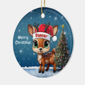 Dancer Baby Deer, Fawn, Doe, Reindeer🦌 🎄 Keramisch Ornament (Links)
