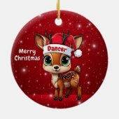Dancer Baby Deer, Fawn, Doe, Reindeer🦌 🎄 Keramisch Ornament (Achterkant)