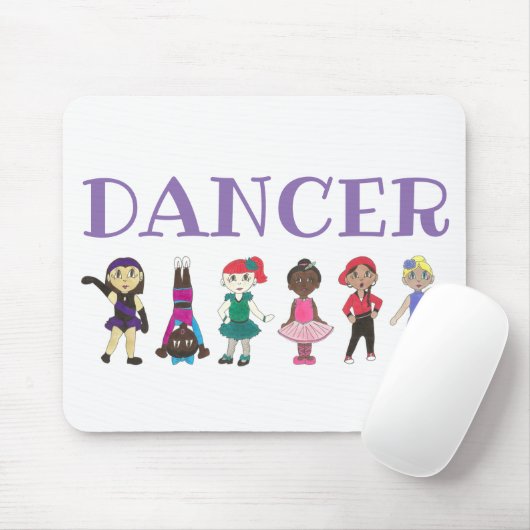 DANCER Ballet Tap Jazz Lyrical Acro Dance Teacher Muismat (Met muis)